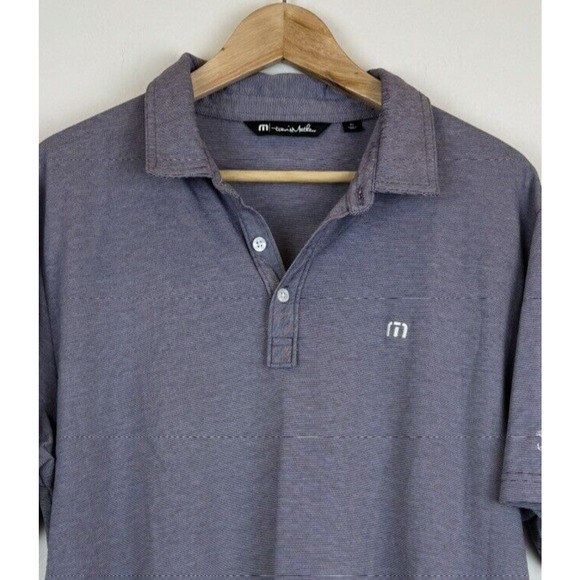 Travis Mathew Golf Polo Shirt Men's XL Periwinkle Stretch Pima Cotton Blend - Picture 2 of 6